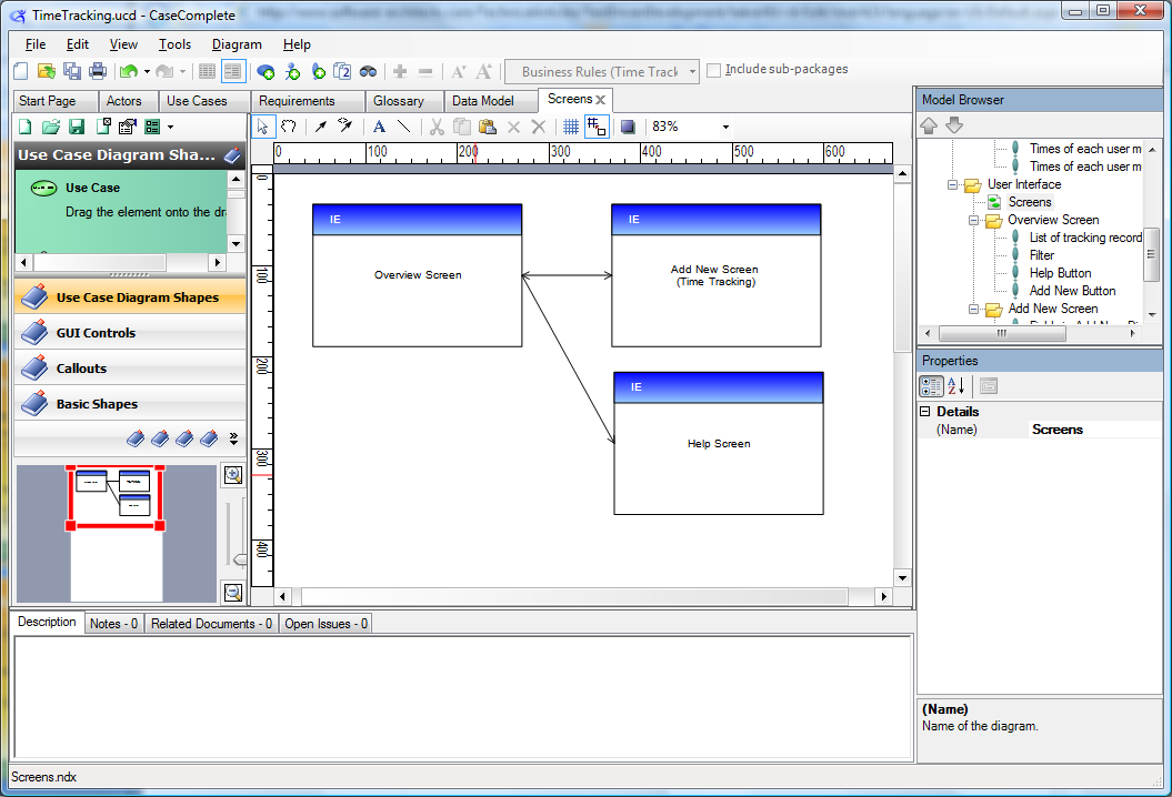 User interface diagram