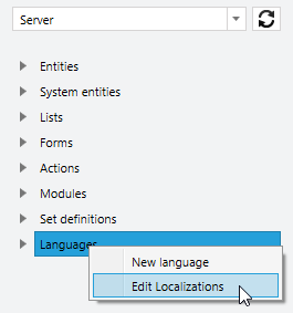 Edit localizations