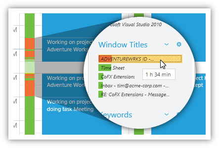 Time cockpit tracks your activites to simplify time tracking.