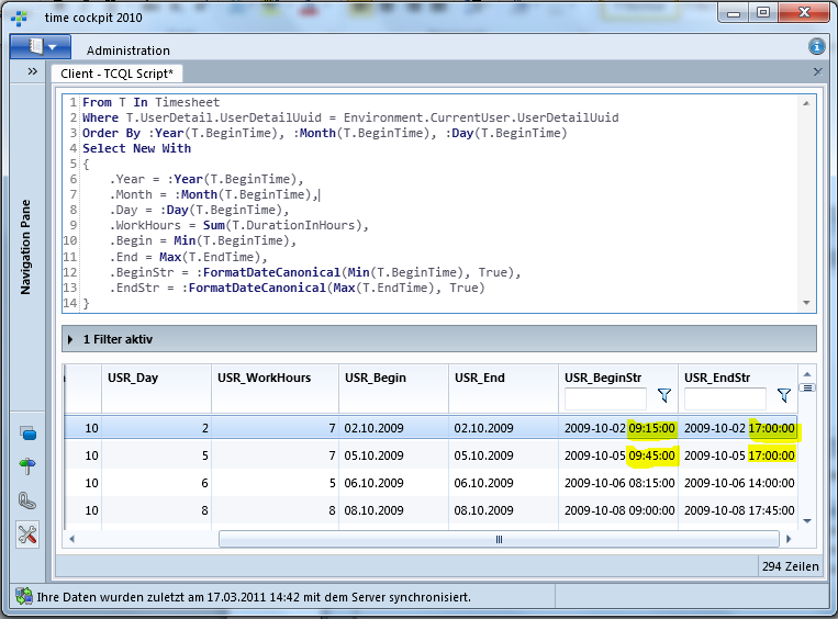 formatting date time to display something useful