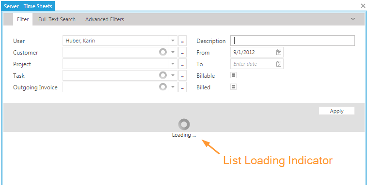 Parallel Loading of Filters and Lists